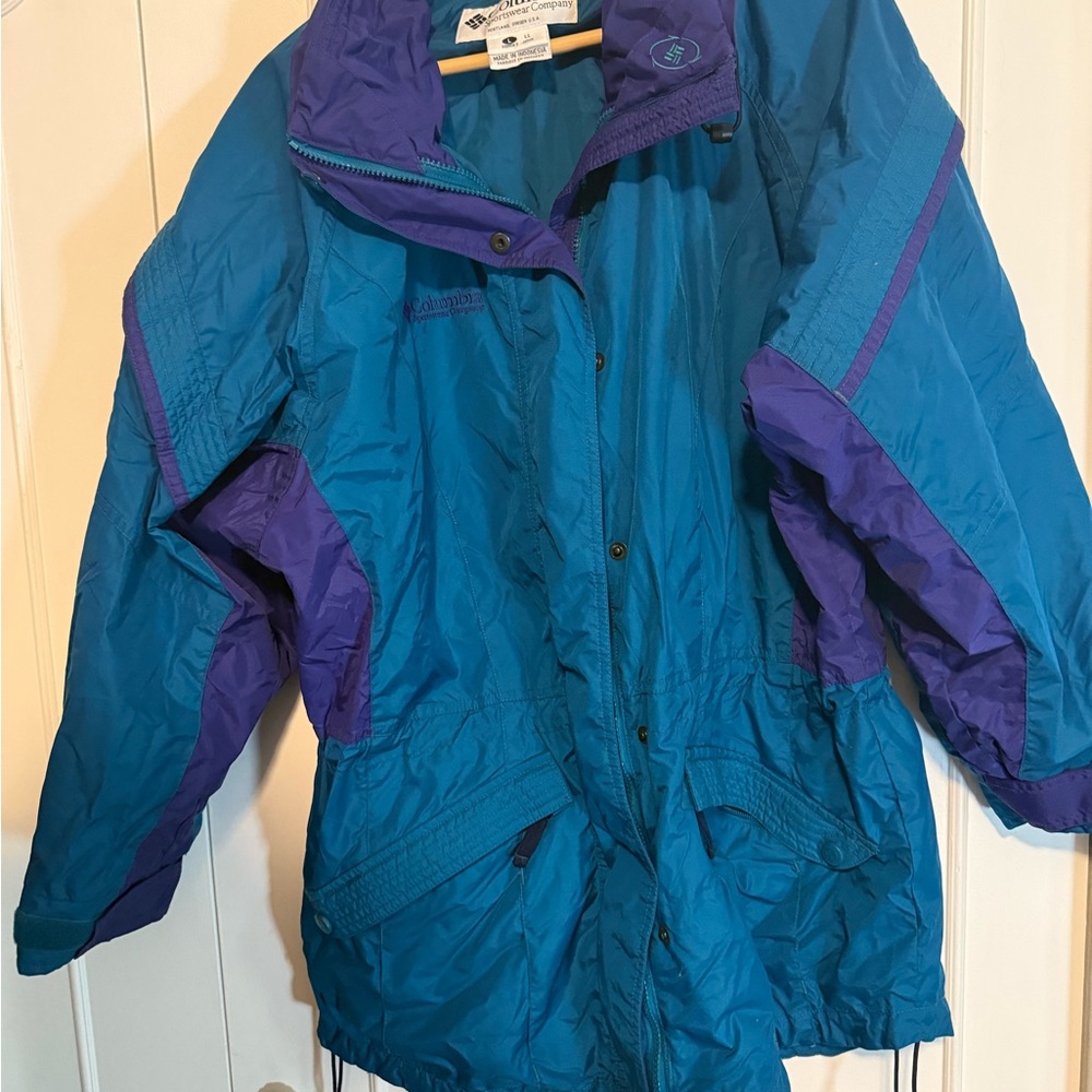 Vintage retro body break Columbia Blue and Purple Jacket